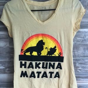 Yellow Lion King Vneck Tee